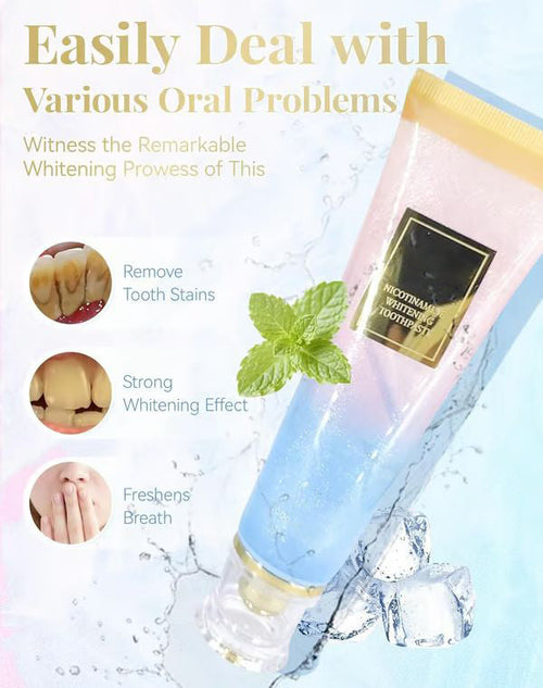 š„Nicotinamide Probiotic Whitening Toothpaste - Free of Fluoride, Nicotinamide, Anti plaque