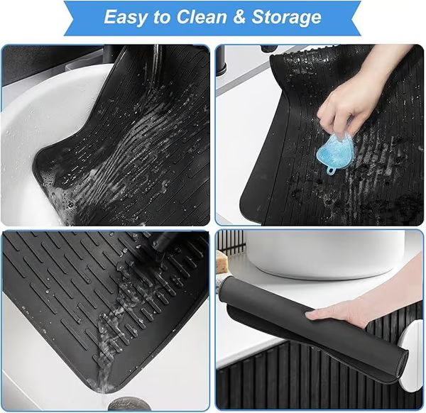 Heat-Resistant Silicone Stove Cover Mat & Utensils