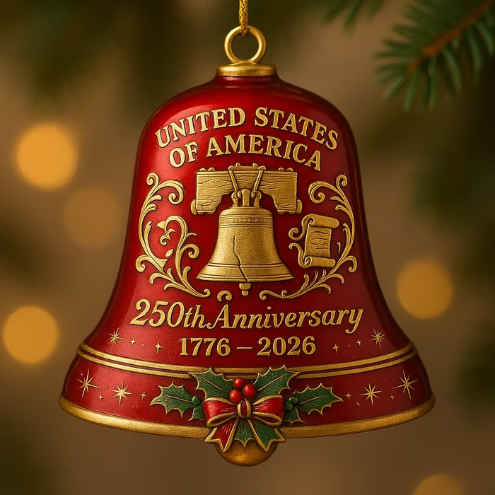 🔥United States 250th Anniversary Bell Ornament