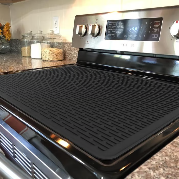Heat-Resistant Silicone Stove Cover Mat & Utensils
