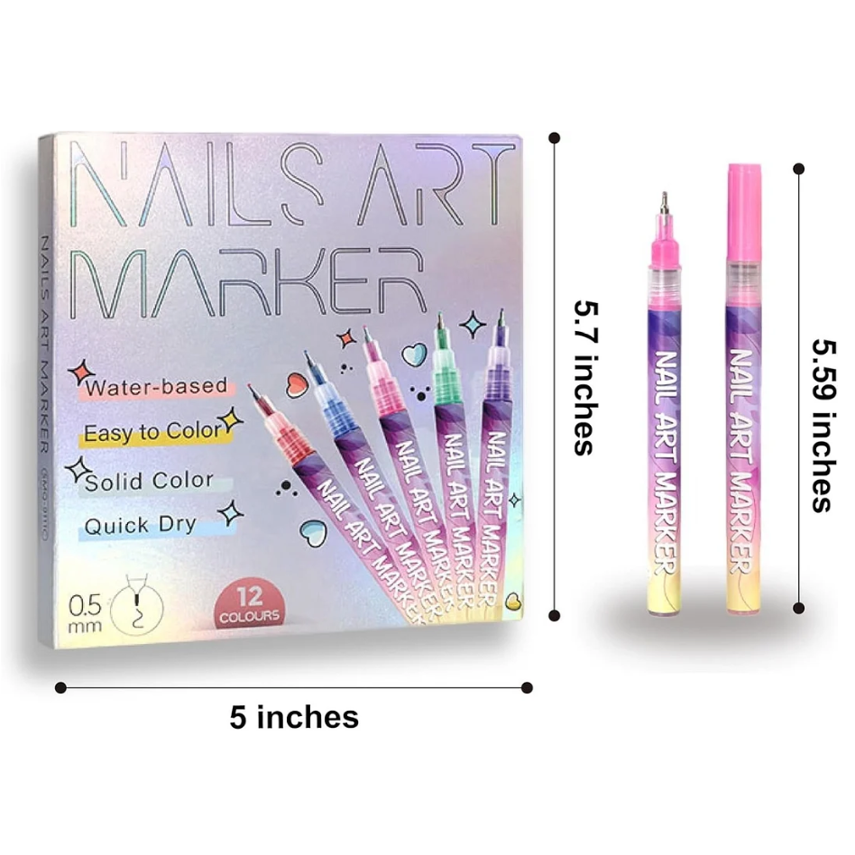 🎁Today's Specials 50% OFF⏳12 Colors Nail Art Pens Set