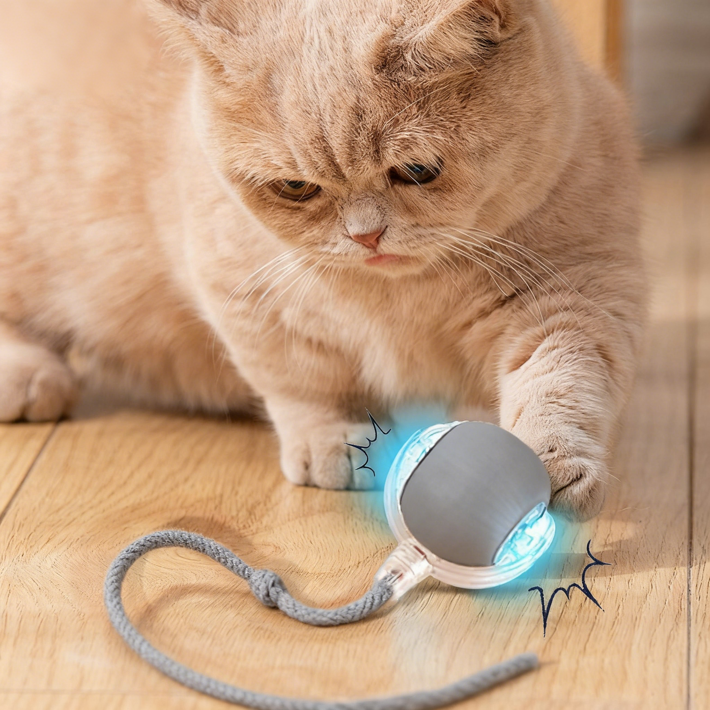 ✨Boredom Buster for Indoor Cats! Smart Band Wake-Up