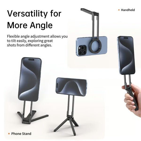 🔥BUY MORE SAVE MORE🔥📱Magnetic Phone Tripod for iPhone, Portable Phone Holder Mini Tripod