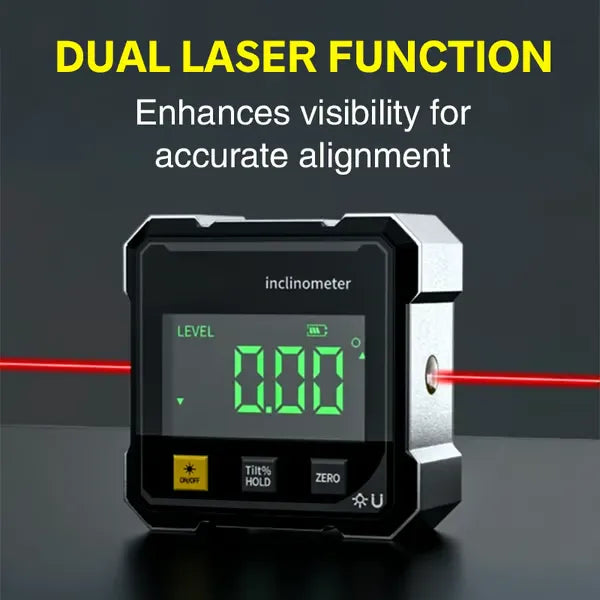 🔥Hot Sale🔥4-Side Magnetic Digital Angle Gauge with Laser