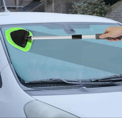 🔥Microfiber Car Windshield Cleaning Tool with Extendable Handle