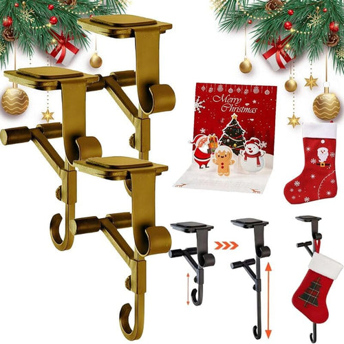 🎄Christmas Sales 50% OFF -2 In 1 Adjustable Christmas Garland and Stocking Hanger