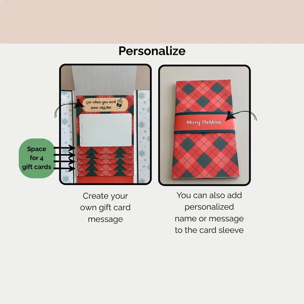 ⏰LAST DAY 50% OFF - 🎅✨Handmade Waterfall Christmas Gift Card Booklet