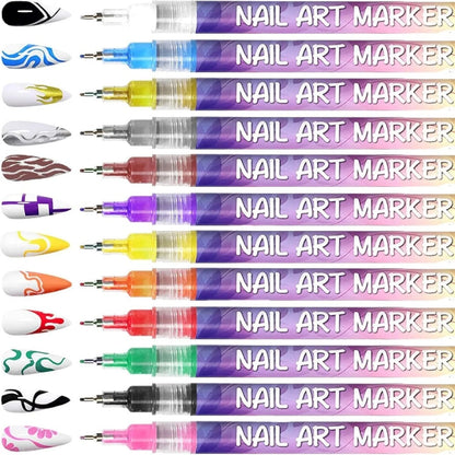🎁Today's Specials 50% OFF⏳12 Colors Nail Art Pens Set