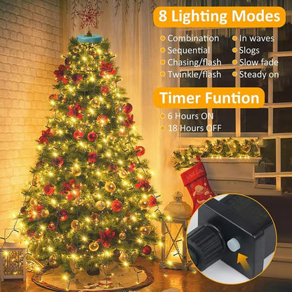🎄🔥Christmas Tree Waterfall Lights with Ring