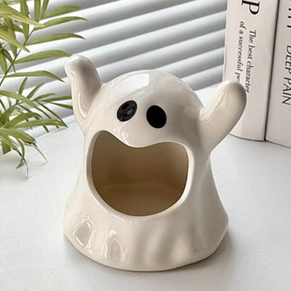 Ceramic Ghost Decor Candlestick
