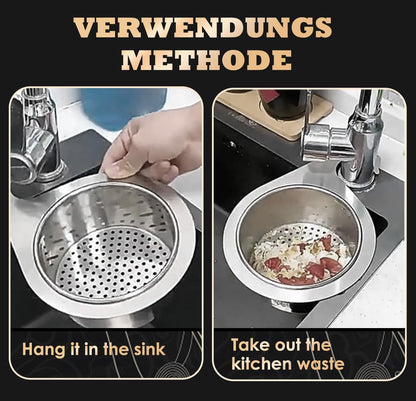 🎁Stainless steel drain basket for kitchen sink