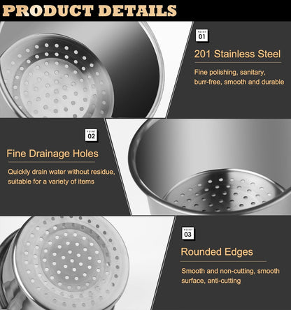 🎁Stainless steel drain basket for kitchen sink