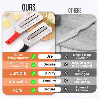 💥 Hot Sale 🌟 Stainless Steel Double-layer Slicer