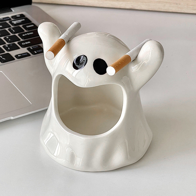 Ceramic Ghost Decor Candlestick