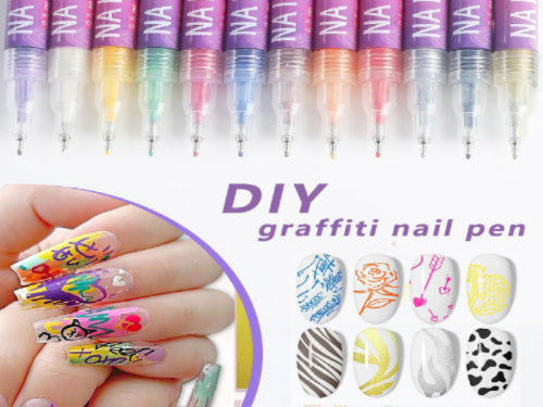 🎁Today's Specials 50% OFF⏳12 Colors Nail Art Pens Set