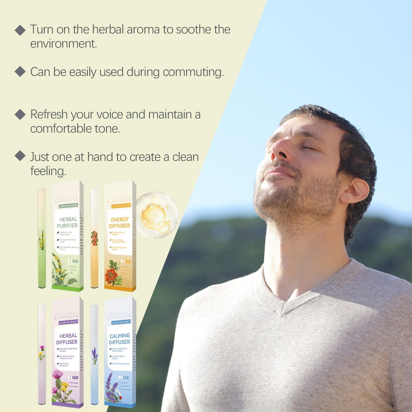 Energy Herbal Diffuser with Guarana