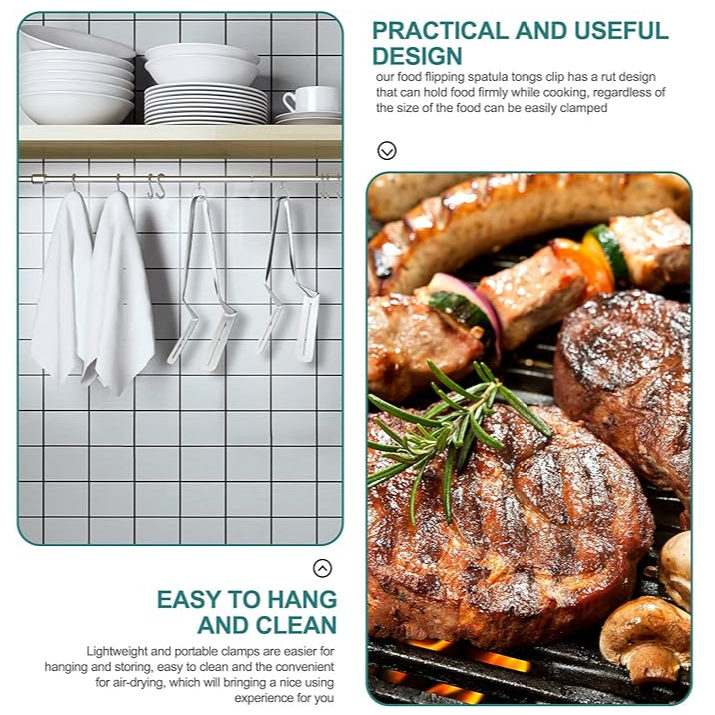 💥 Hot Sale 💥 304 Stainless Steel Flipping Spatula Clip