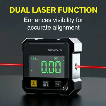 🔥Hot Sale🔥4-Side Magnetic Digital Angle Gauge with Laser