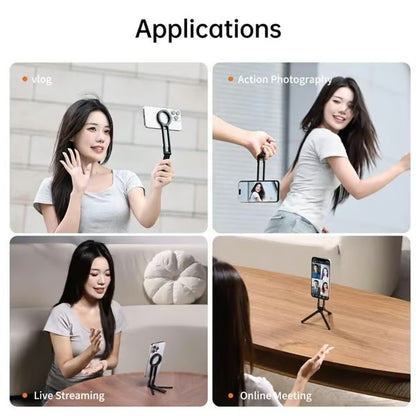 🔥BUY MORE SAVE MORE🔥📱Magnetic Phone Tripod for iPhone, Portable Phone Holder Mini Tripod