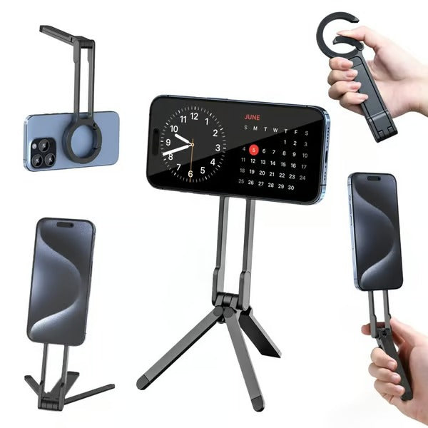 🔥BUY MORE SAVE MORE🔥📱Magnetic Phone Tripod for iPhone, Portable Phone Holder Mini Tripod