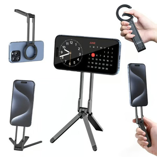 🔥BUY MORE SAVE MORE🔥📱Magnetic Phone Tripod for iPhone, Portable Phone Holder Mini Tripod