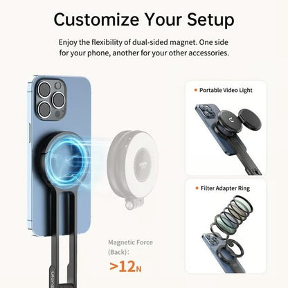 🔥BUY MORE SAVE MORE🔥📱Magnetic Phone Tripod for iPhone, Portable Phone Holder Mini Tripod