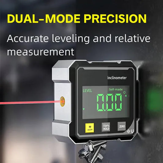🔥Hot Sale🔥4-Side Magnetic Digital Angle Gauge with Laser